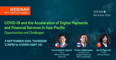 [3 SEPTEMBER 2020] ASEAN PLUS GROUP WEBINAR SERIES – “COVID-19 AND THE ACCELERATION OF DIGITAL PAYMENTS AND FINANCIAL SERVICES – OPPORTUNITIES AND CHALLENGES”